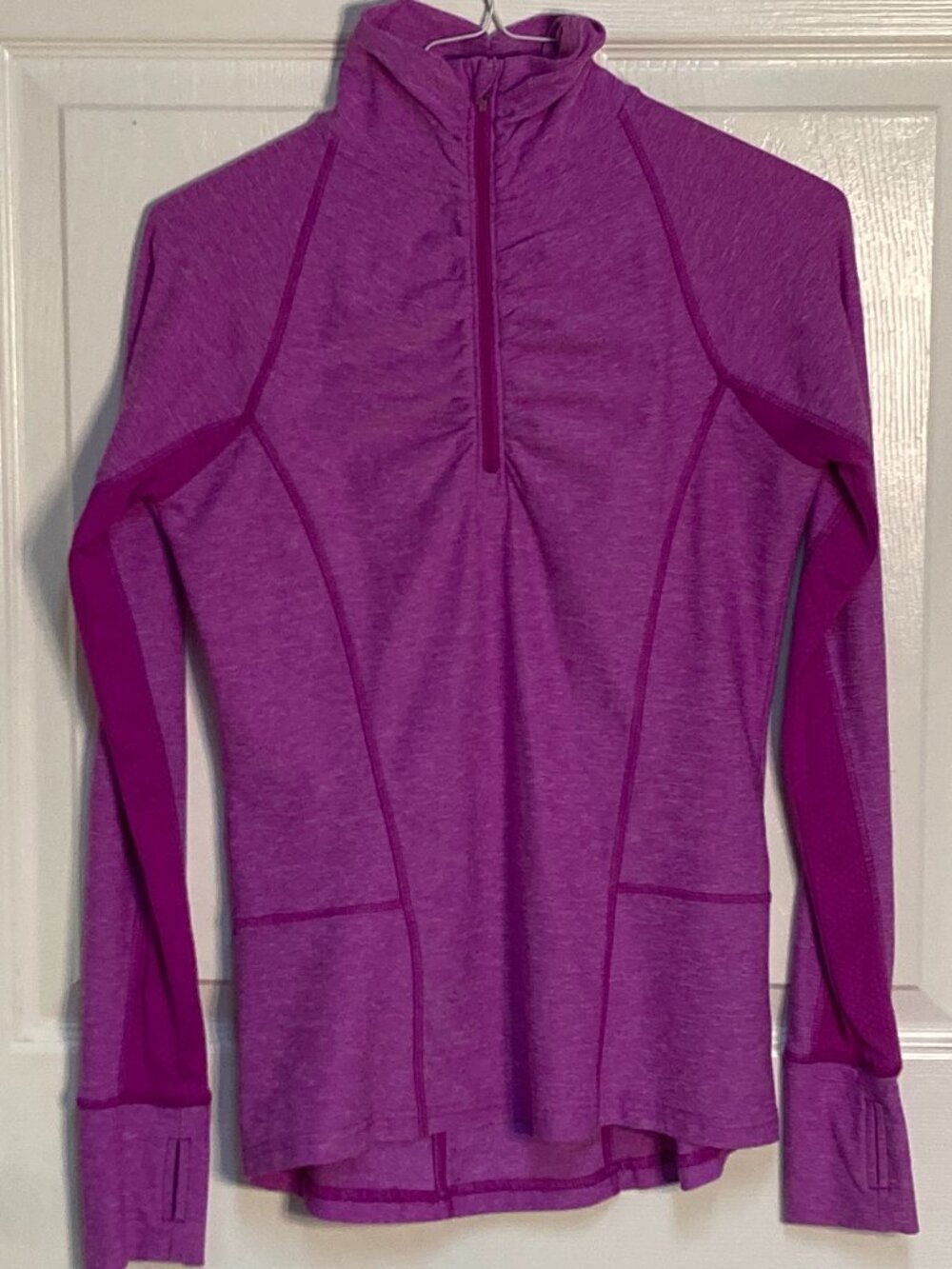 Women's athletic top by champions purple sze XS